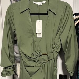 Veronica Beard Olive Belted Dress
